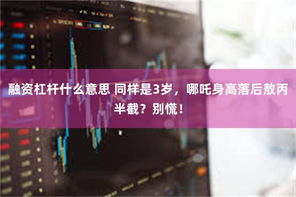 融资杠杆什么意思 同样是3岁，哪吒身高落后敖丙半截？别慌！