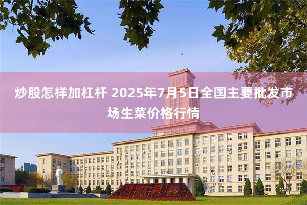 炒股怎样加杠杆 2025年7月5日全国主要批发市场生菜价格行情